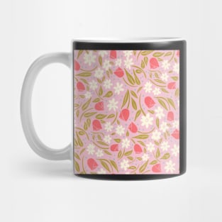 Lovely Spring Tulips & Daises Flowers Mug